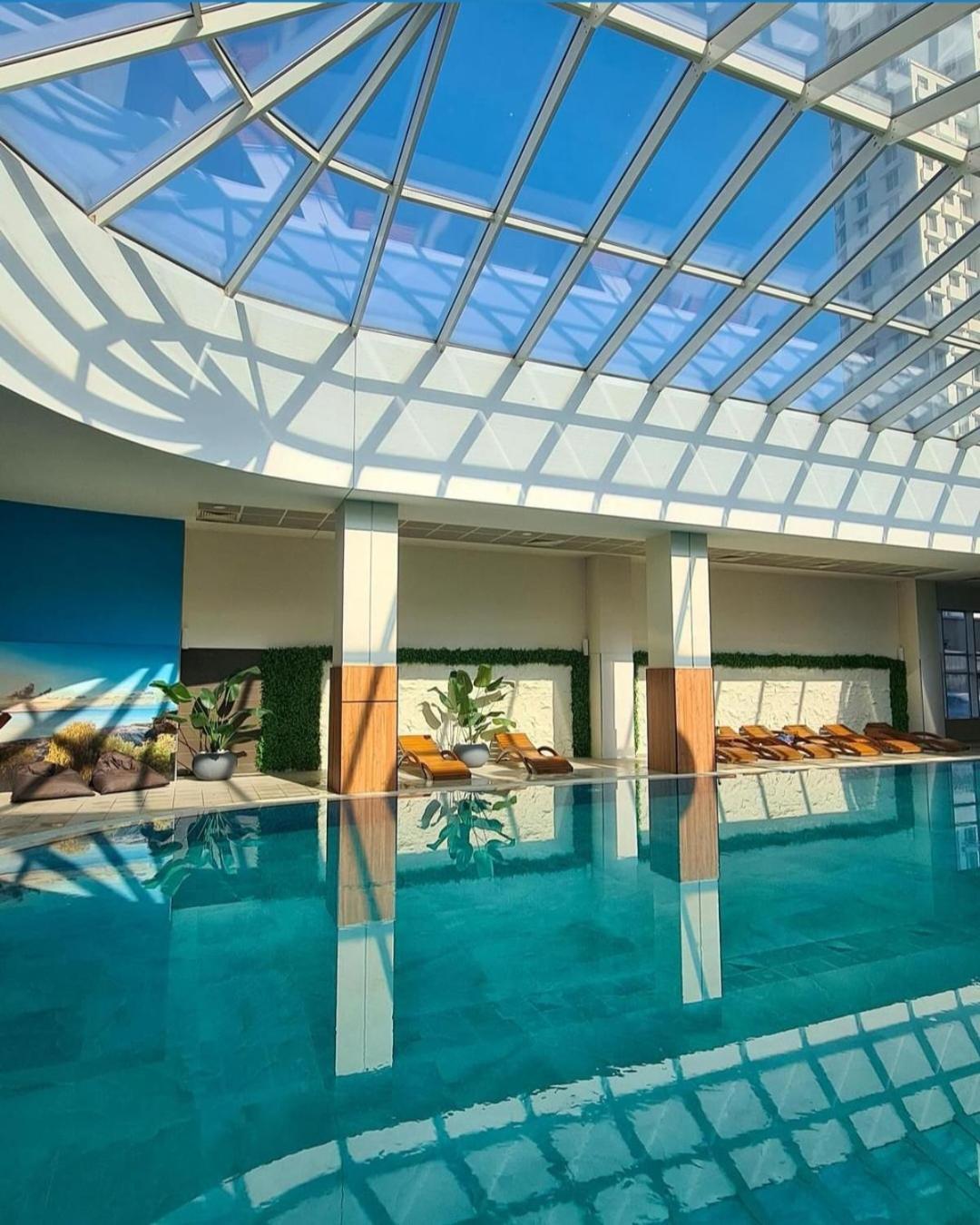 Cevahir Sky City Apartment With Spa, Pool & Fitness Included Szkopje Kültér fotó
